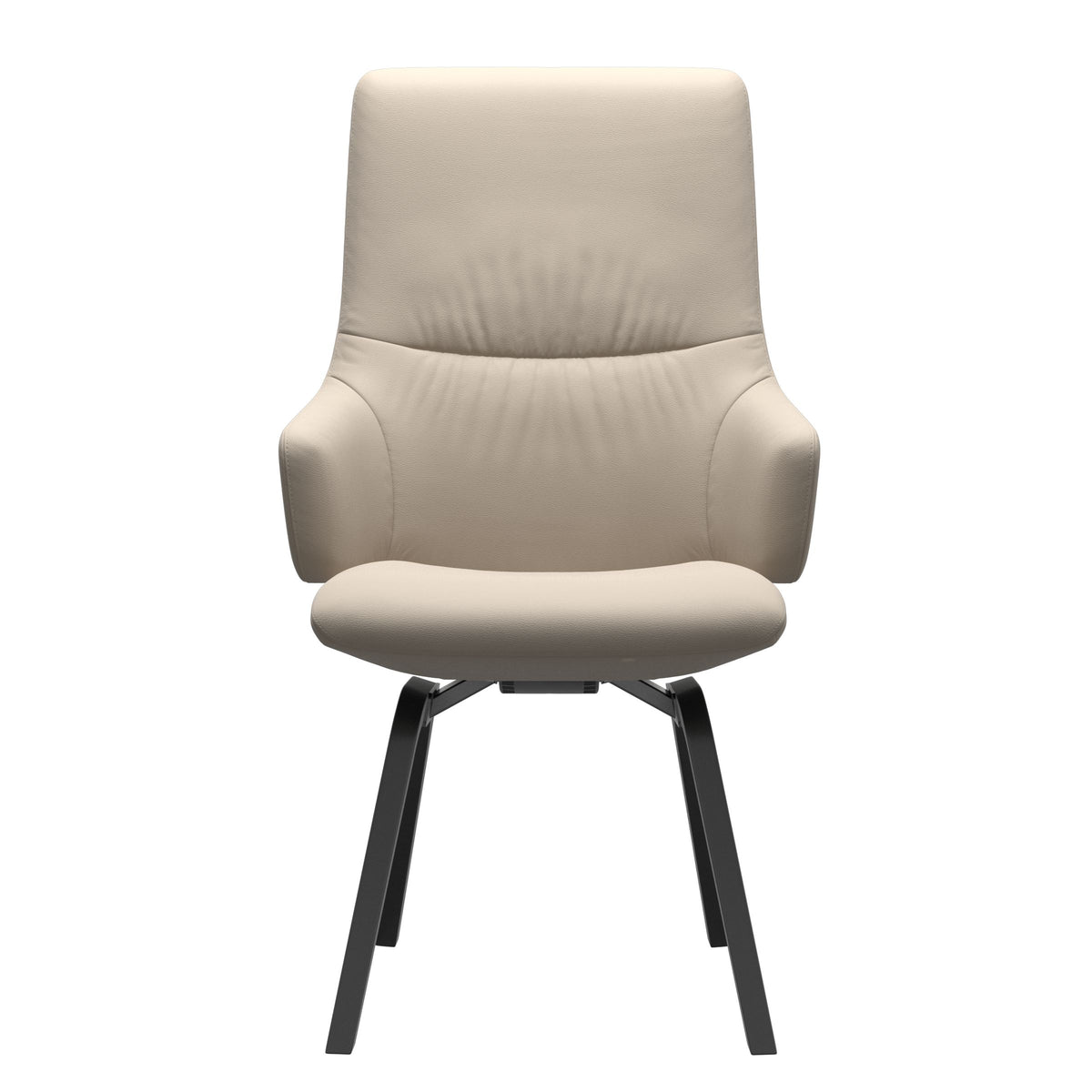 Stressless Mint High Back Dining Chair – D200 - With Arms - Paloma Fog - Black legs