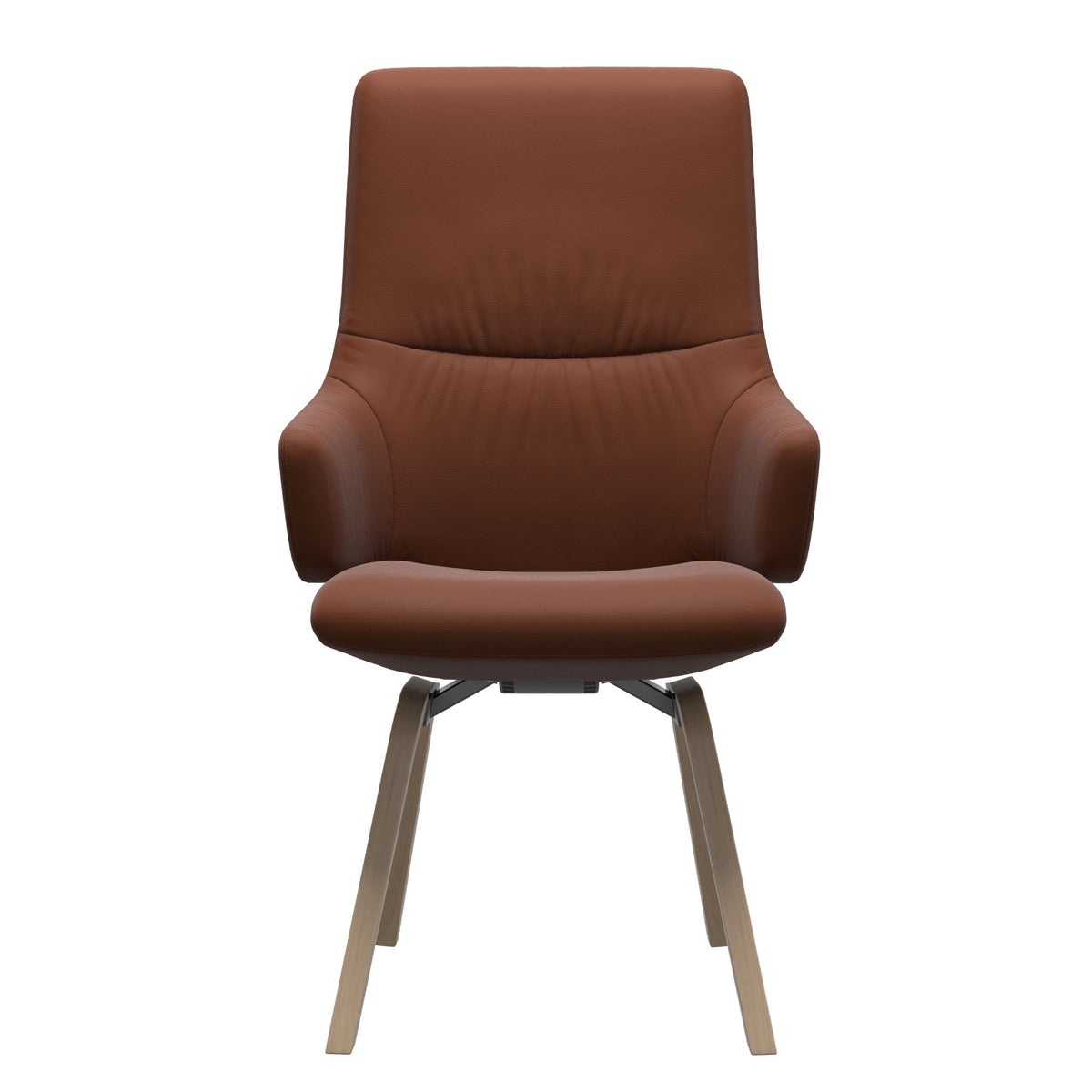 Stressless Mint High Back Dining Chair – D200 - With Arms - Paloma Copper - Natural legs
