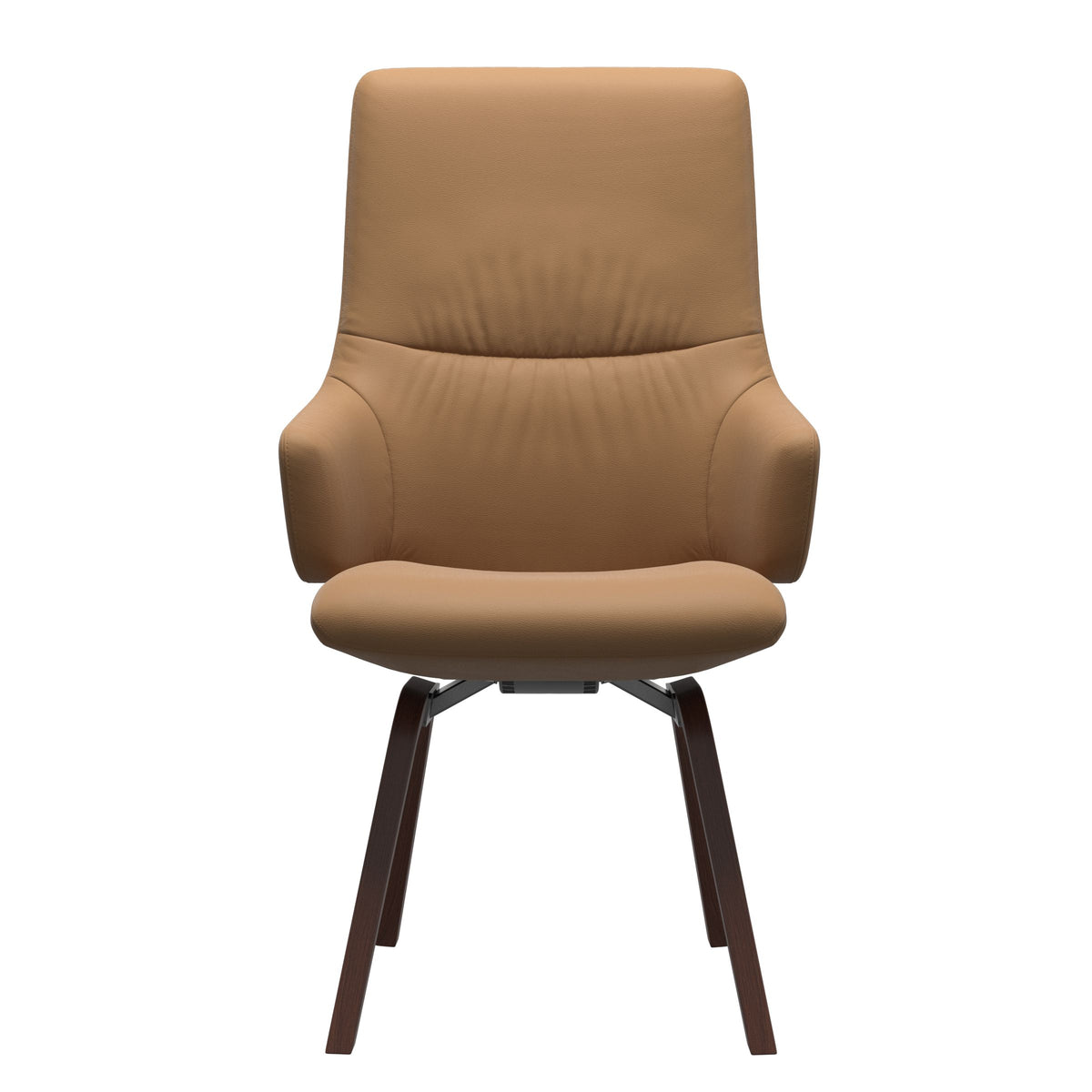 Stressless Mint High Back Dining Chair – D200 - With Arms - Paloma Taupe - Walnut legs
