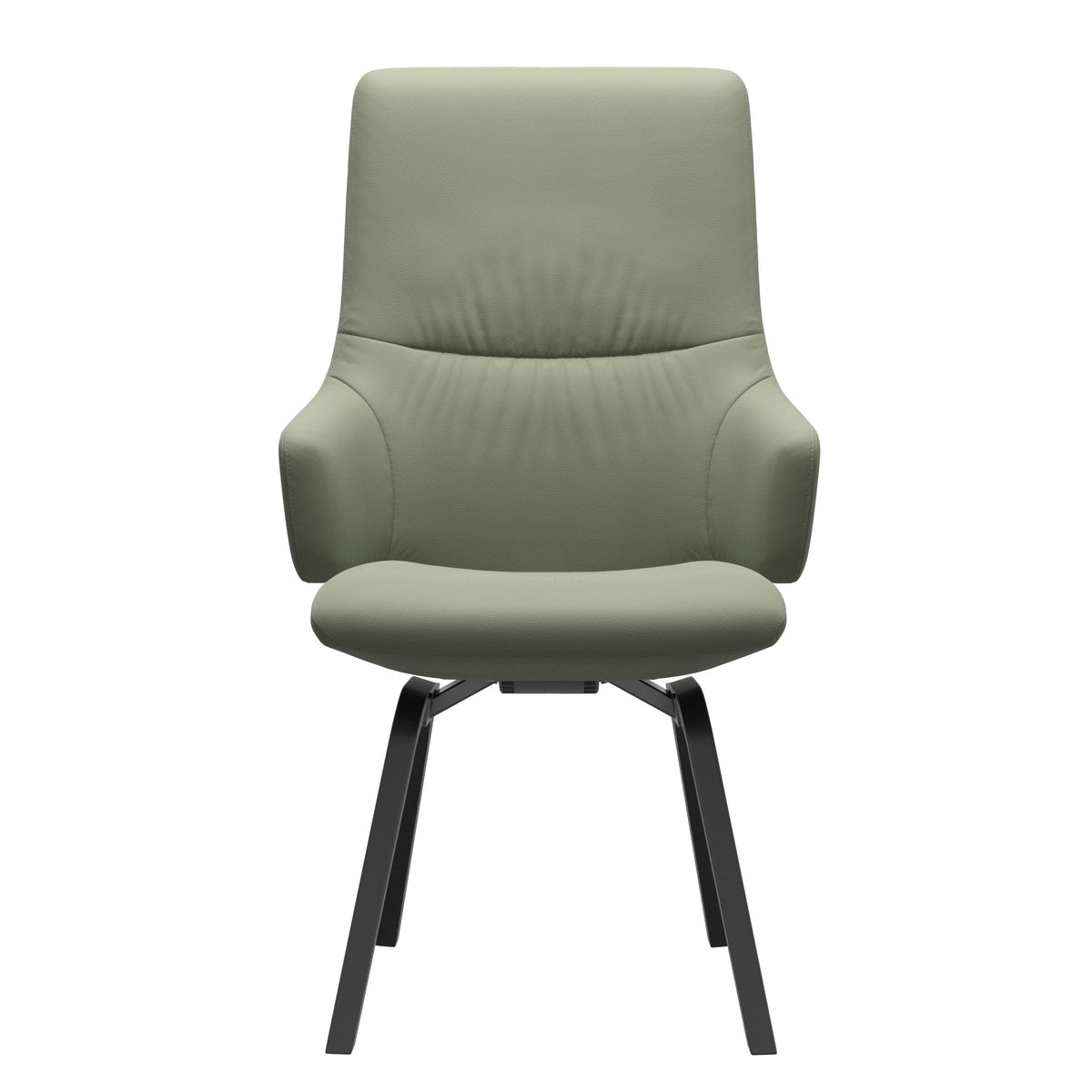 Stressless Mint High Back Dining Chair – D200 - With Arms - Paloma Shadow Green - Black legs