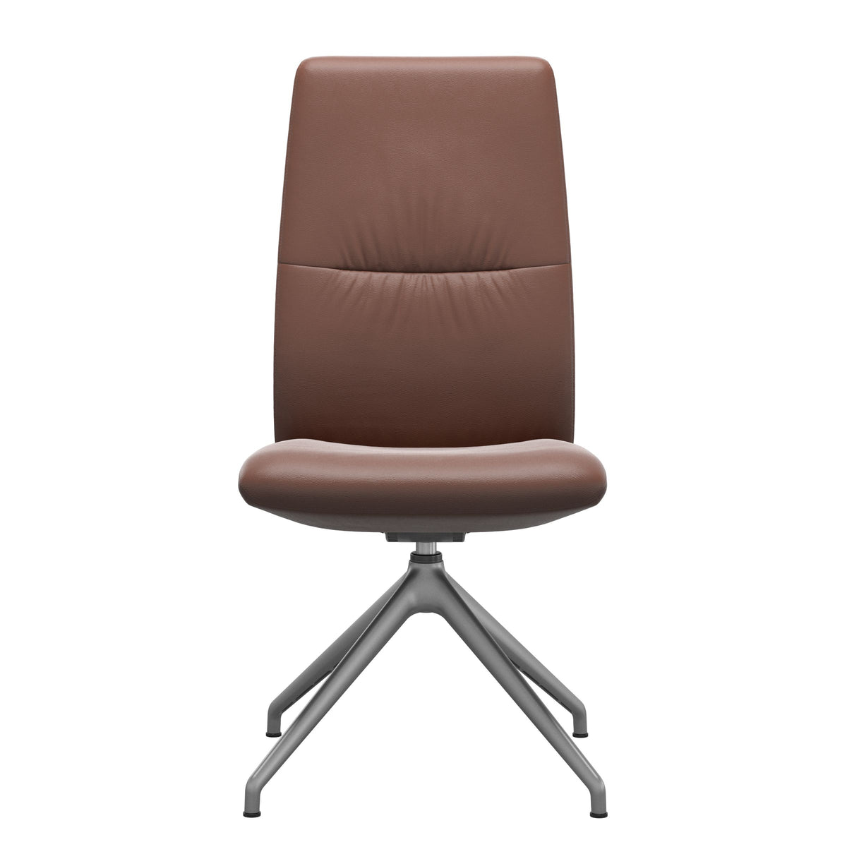 Stressless Mint High Back Dining Chair – D350 - Without Arms - Paloma Copper - Satin Silver base