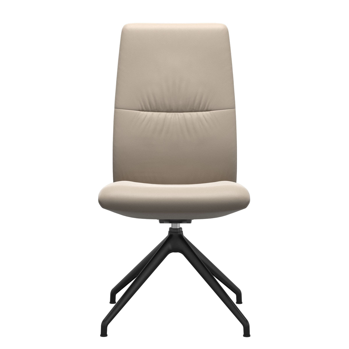 Stressless Mint High Back Dining Chair – D350 - Without Arms - Paloma Mushroom - Matte Black base