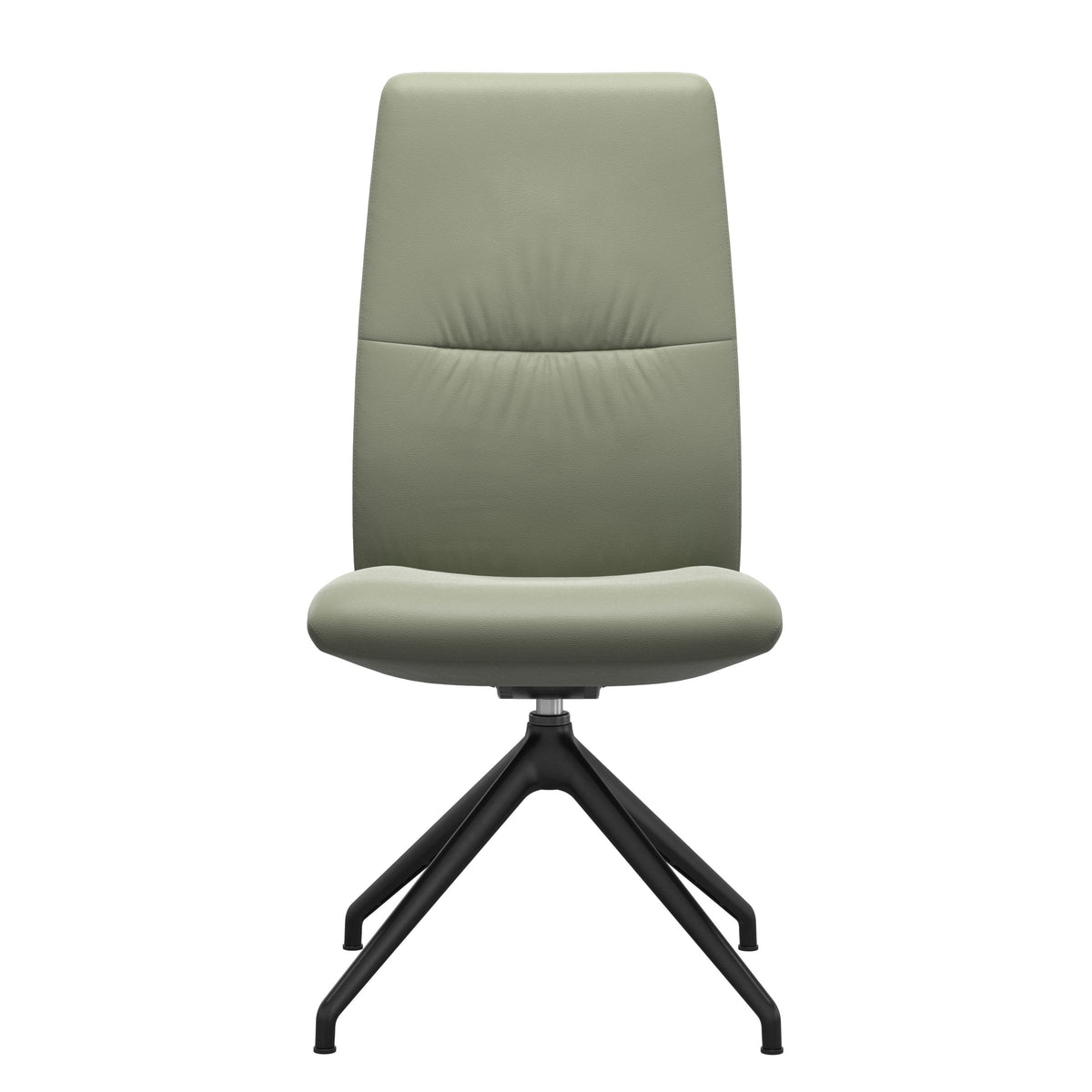 Stressless Mint High Back Dining Chair – D350 - Without Arms - Paloma Shadow Green - Matte Black base