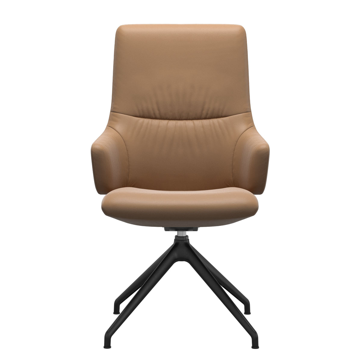 Stressless Mint High Back Dining Chair – D350 - With Arms - Paloma Taupe - Matte Black base