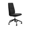 Stressless Mint High Back Home Office Chair - Without Arms - Paloma Black - Matte Black base