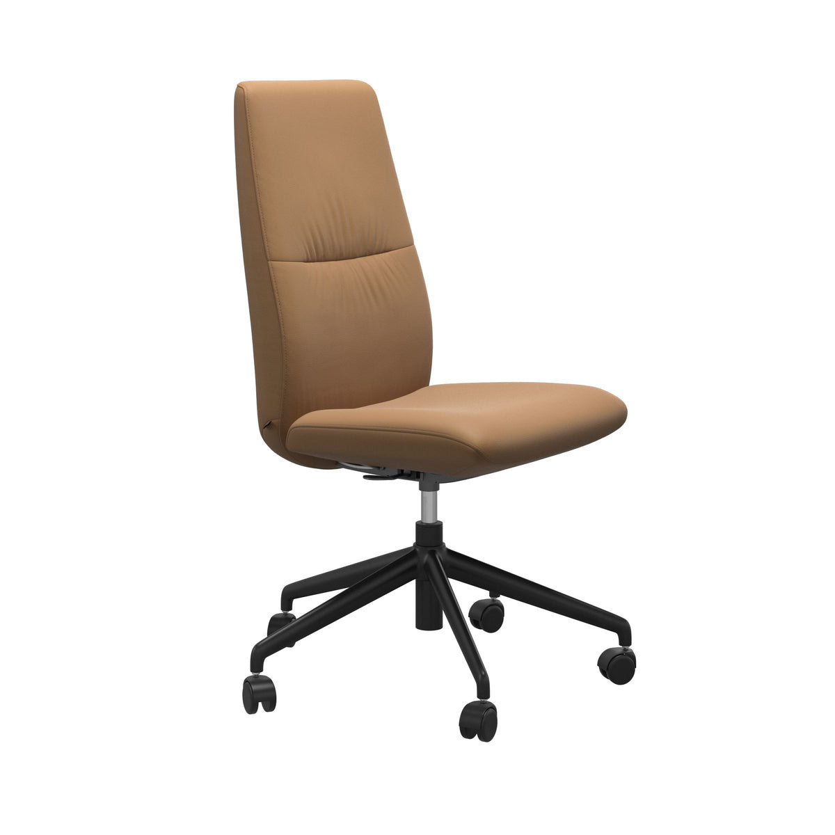 Stressless Mint High Back Home Office Chair - Without Arms - Paloma Taupe - Matte Black base
