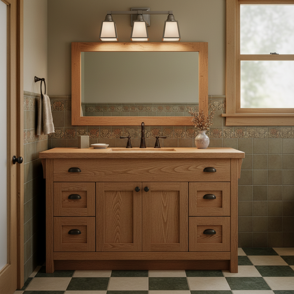 3-Light Sconce – Craftsman Bathroom Vanity