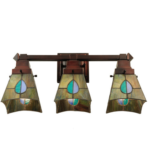 20"W Mackintosh Leaf 3 LT Vanity Light
