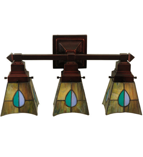 20"W Mackintosh Leaf 3 LT Vanity Light