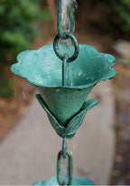 Kanji Patina Rain Chain Cups