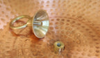 Round Hammered Copper Rain Chain Dish with Loop
