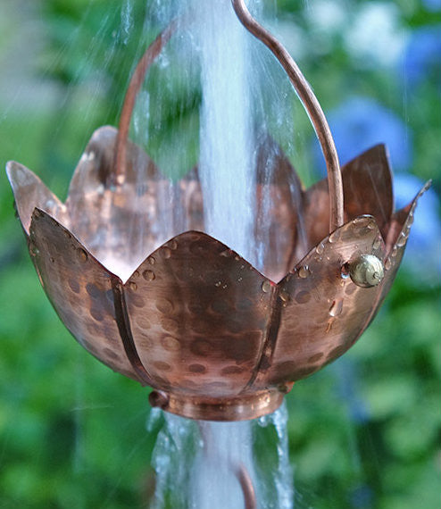 Buddha Cup Copper Rain Chain