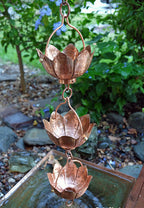 Buddha Cup Copper Rain Chain