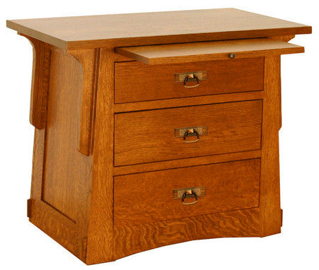 Aurora Crofter 3-Drawer Nightstand with Pullout
