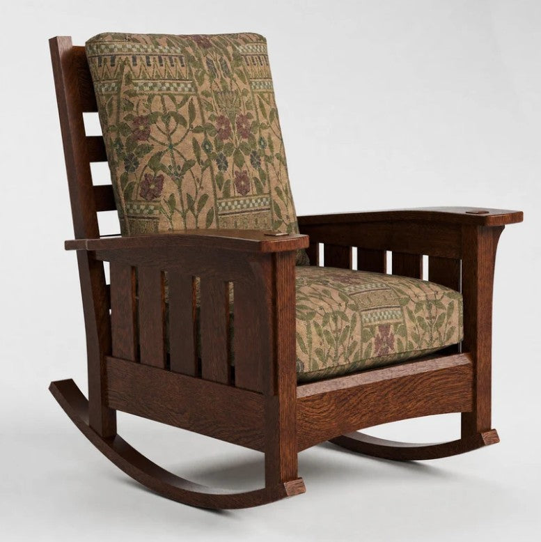 Bow Arm Rocker with Loose Cushion by Stickley - Promo