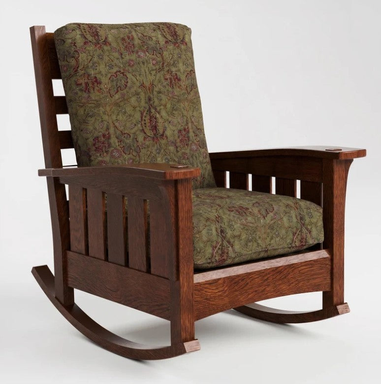 Bow Arm Rocker with Loose Cushion by Stickley - Promo