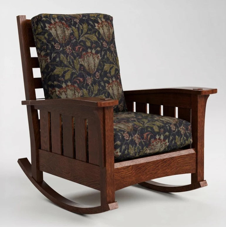 Bow Arm Rocker with Loose Cushion by Stickley - Promo