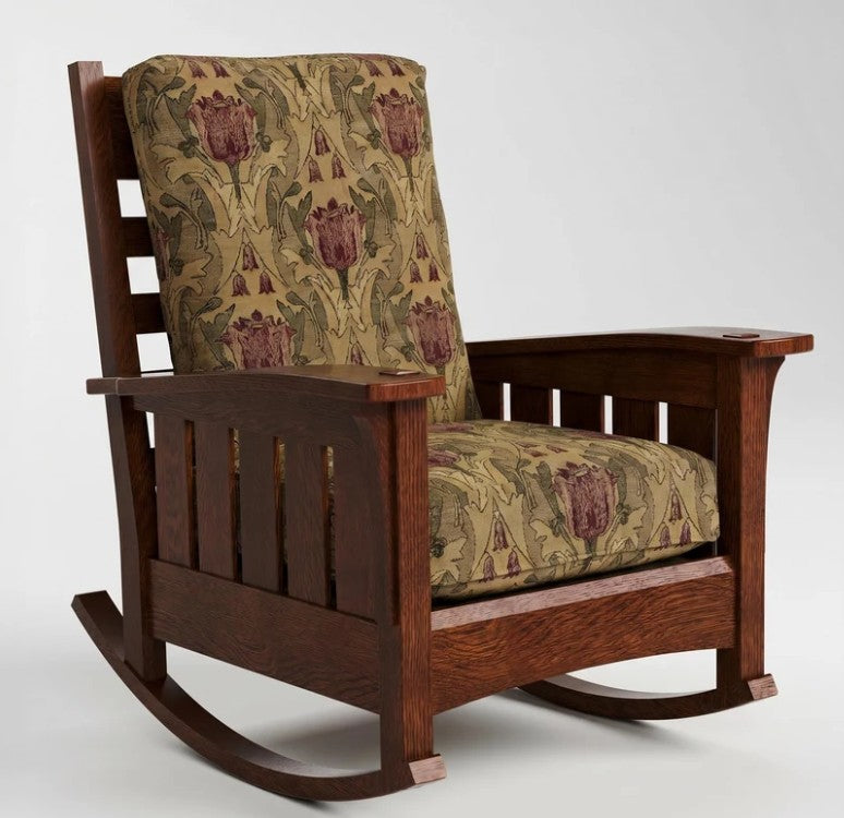 Bow Arm Rocker with Loose Cushion by Stickley - Promo