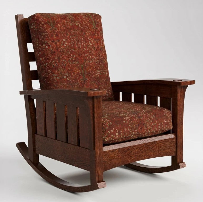 Bow Arm Rocker with Loose Cushion by Stickley - Promo