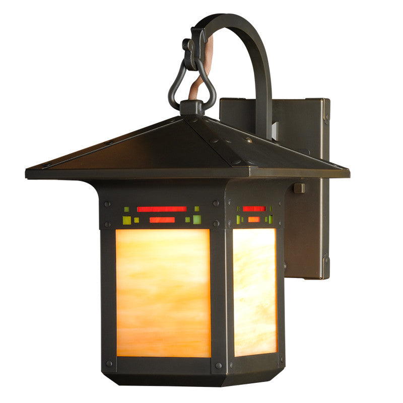 Glen Canyon Hooked Arm Sconce with 12" Roof 403-1