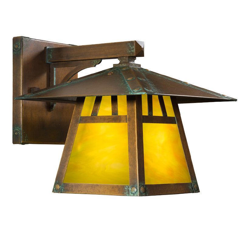 Palisades Fixed Arm Sconce with 8" Roof 422-8