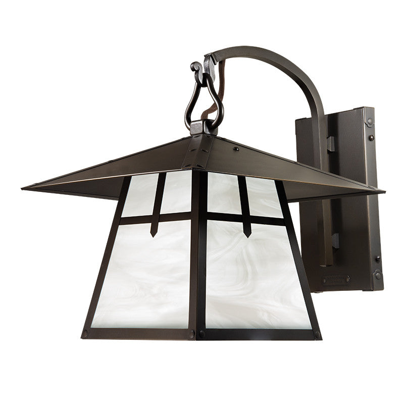 Palisades Hooked Arm Sconce with 8" Roof 422-1