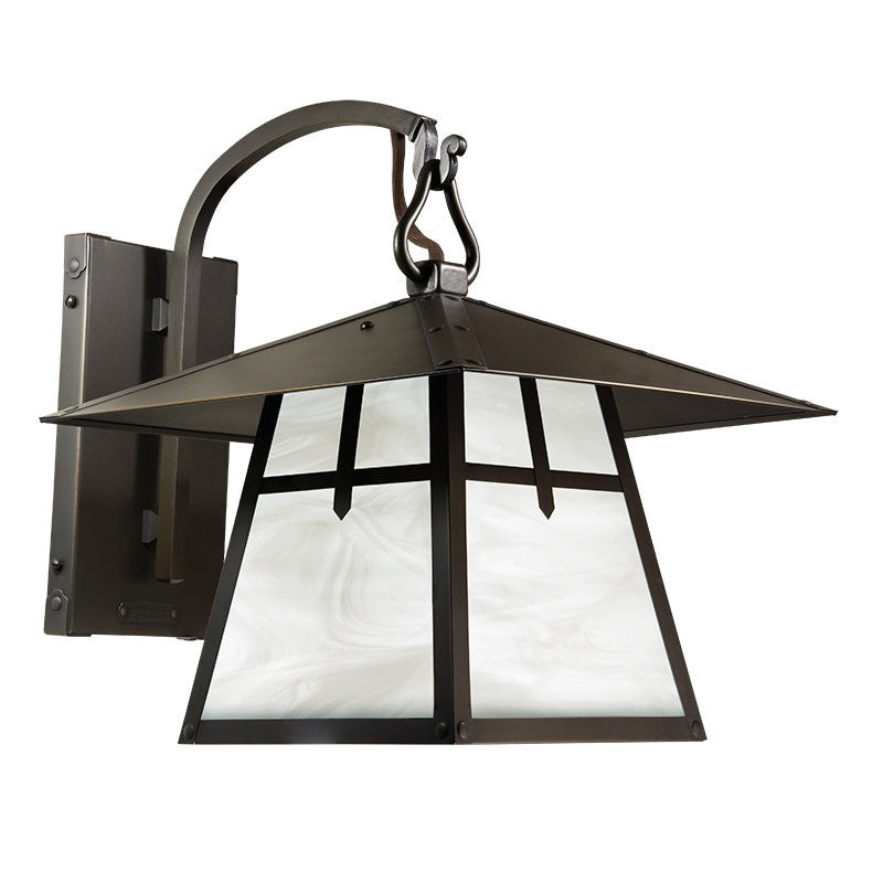 Palisades Hooked Arm Sconce with 18" Roof 425-1