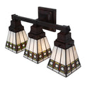 20"W Diamond Band Mission 3 LT Vanity Light