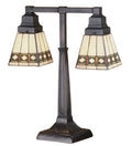 20"H Diamond Band Mission 2 Arm Desk Lamp 48204-M