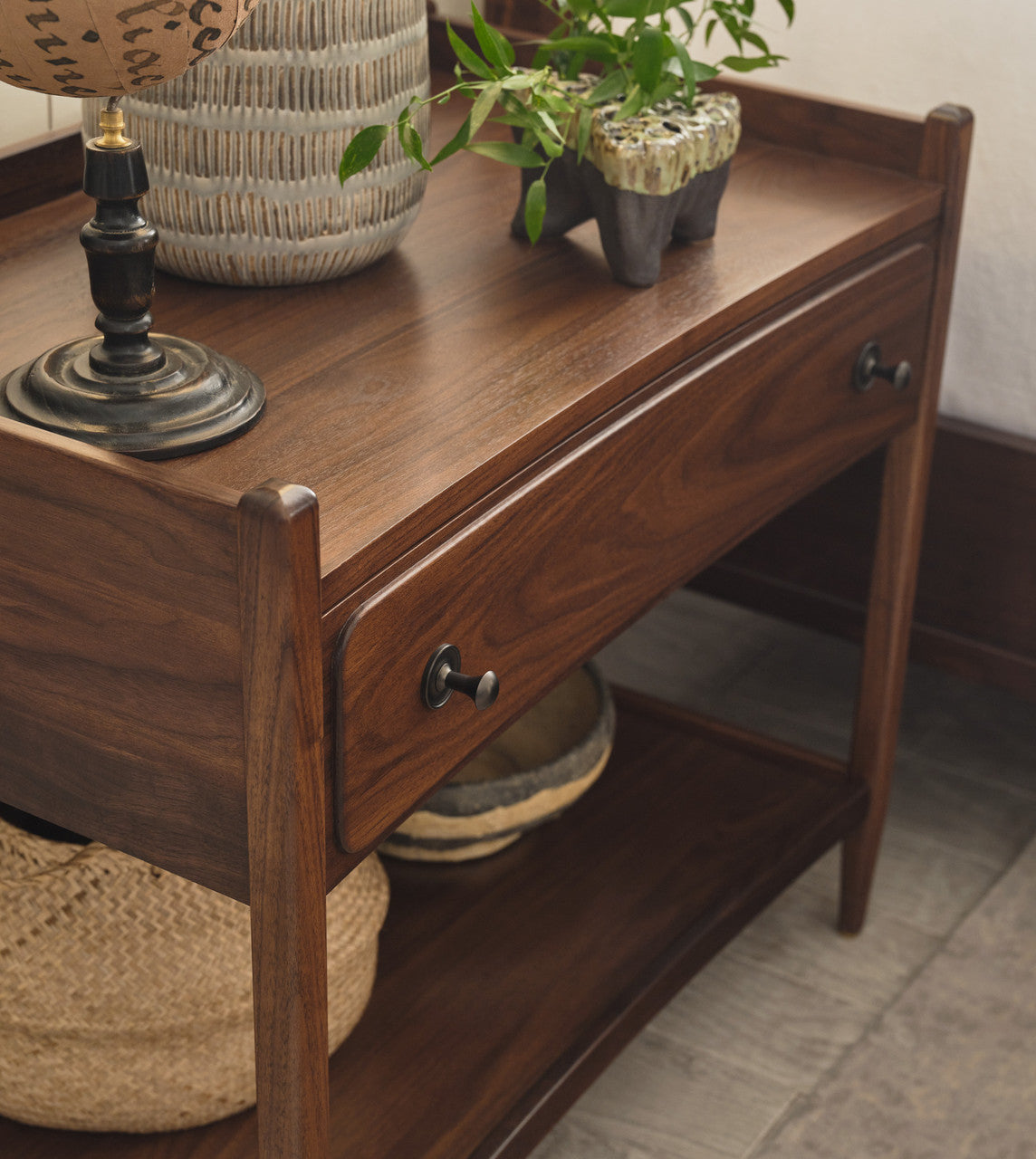 Hudson Valley Scooped Nightstand by Stickley - In Stock