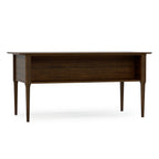 Wooden desk on a white background