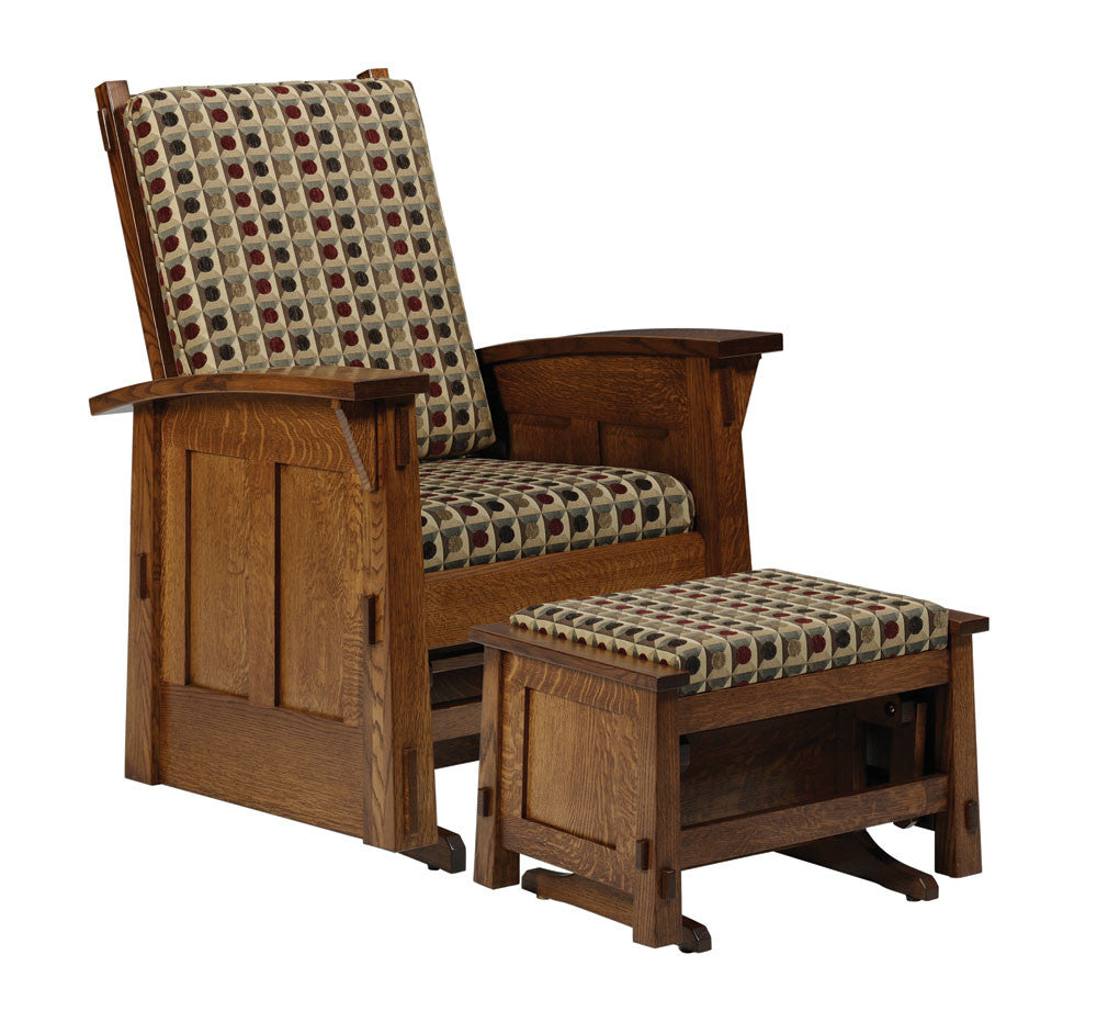 The Olde Shaker Glider and Ottoman