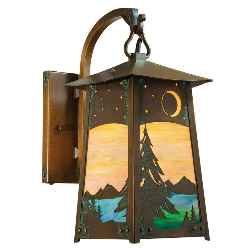Baldwin Hooked Arm 7" Roof Outdoor Sconce 603-1