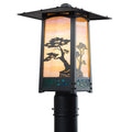 Cobblestone Hook Arm Wall Light with 17" Roof
