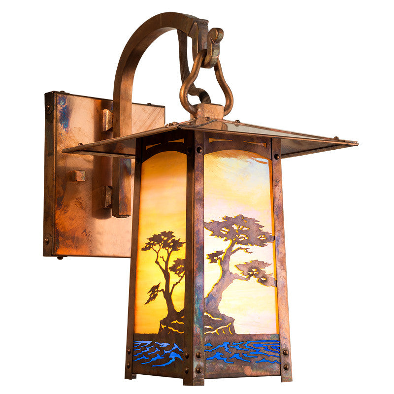 Cobblestone Hooked Arm 6-1/2" Roof Outdoor Sconce 632-1