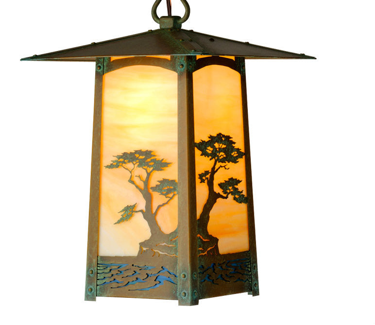 Cobblestone Chain Pendant with  17" Roof 635-4