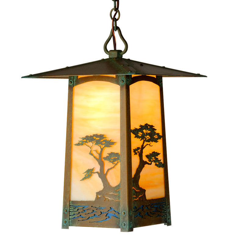 Cobblestone Chain Pendant with  6-1/2" Roof 632-4