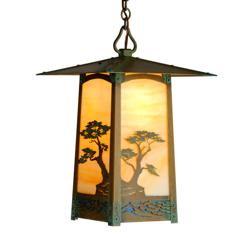 Cobblestone Chain Pendant with 12-1/2" Roof 634-4