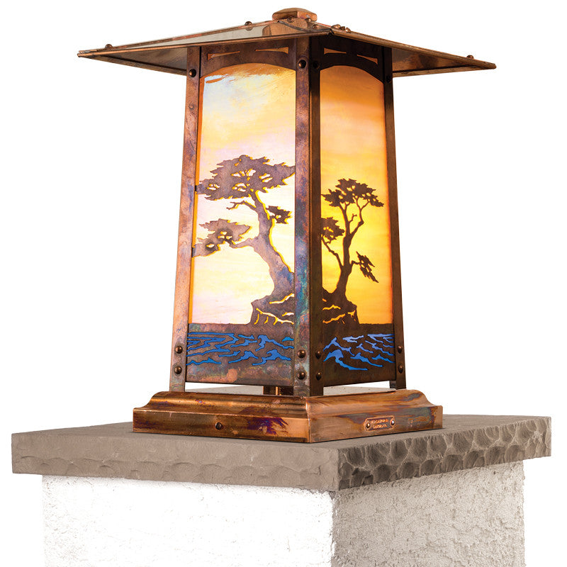 Cobblestone Column Mount with 12-1/2" Roof 634-6