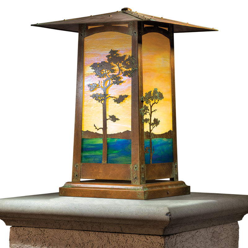 Cobblestone Column Mount with 6.5" Roof 632-6