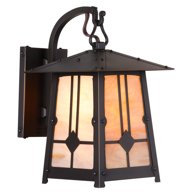 Poplar Glen Hooked Arm Sconce with 6" Roof 642-1