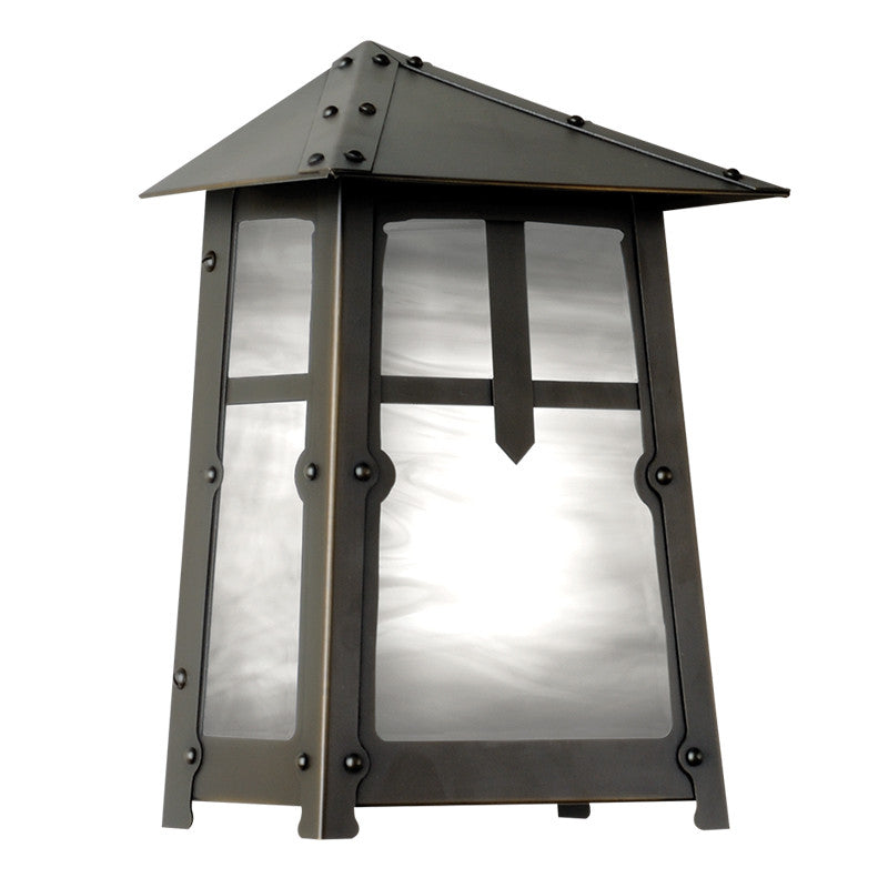 Poplar Glen Flush Wall Sconce with 7" Roof 643-2