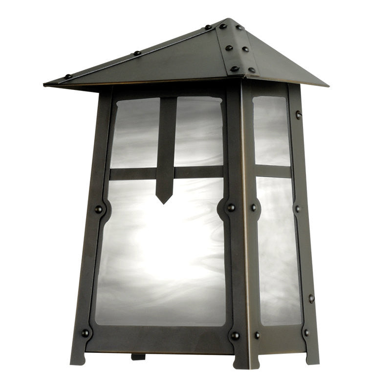 Poplar Glen Flush Wall Sconce with 14" Roof 645-2
