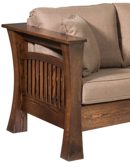 Wooden chair closeup on legs and arm. 