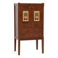 Jewelry chest with decorative panels.