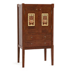 Jewelry chest with decorative panels.