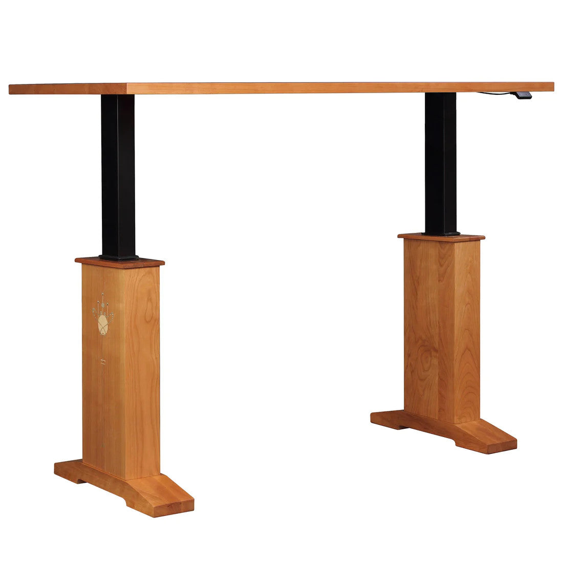 Harvey Ellis Hi-Lo Work Table by Stickley with inlay. 