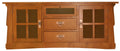 Aurora Crofter TV Console - 65W, Two Glass Doors, One Flip Front, Two Drawers