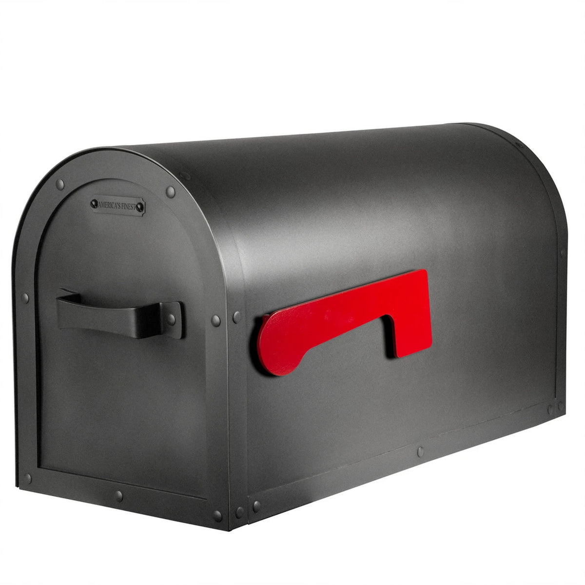Arched Solid Brass Post Mount Mailbox  AF-501