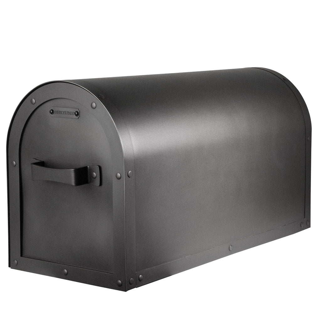 Arched Solid Brass Post Mount Mailbox  AF-501